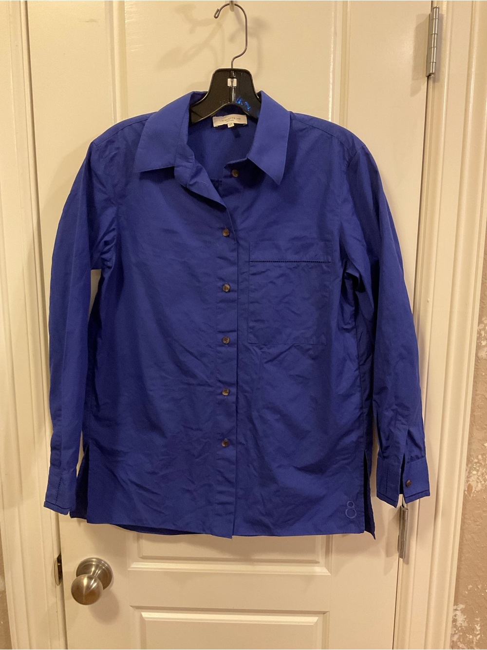 Lafayette 148 Cobalt Blue Button Down XS - Picture 1 of 6